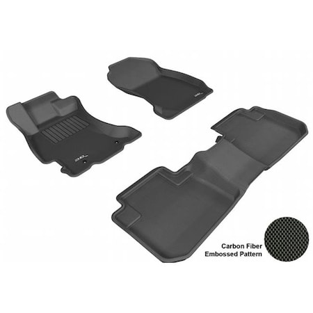 3D Maxpider 3D MAXpider L1SB00901509 SUBARU FORESTER 2014 KAGU BLACK R1 R2 Floor Mat L1SB00901509